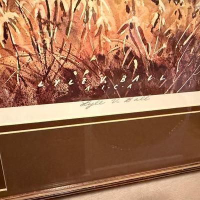 Lyle Ball framed Barn & Windmill Art #257/450