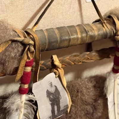 Bow & Arrow w/Quiver & feathers hanging wall art