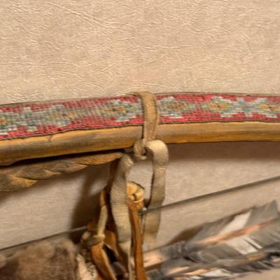 Bow & Arrow w/Quiver & feathers hanging wall art