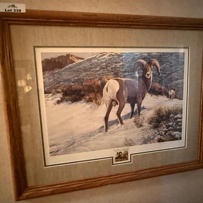 Framed Fred Boyce Native American #12/500 print
