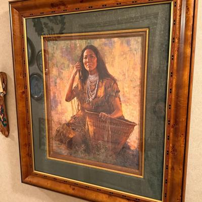 Sale Photo Thumbnail #1161: Isdzan-Apache Woman pencil signed by artist w/COA #137/1000