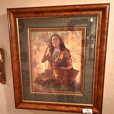 Nicely framed “Isdzan - Apache Woman” by Howard Terpning - signed & numbered