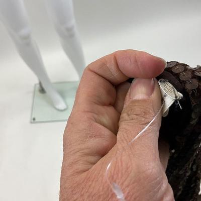 590 Brown Sequin ELIZABETH GILLET Shawl