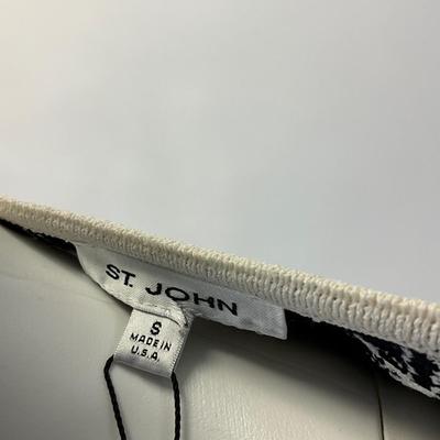 600 New with Tag ST. JOHN Knit Top with Black Knit Top