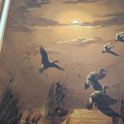 Vintage Original Painting Signed Collins Approx 32" x 43 1/2"