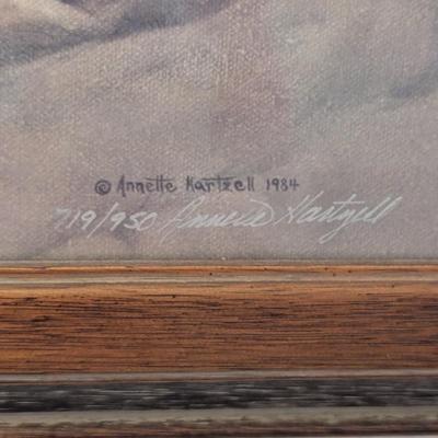 Annette Hartzell #719/950 & Signed Pack of Wolves Print Approx 28 1/2" x 23 1/4"