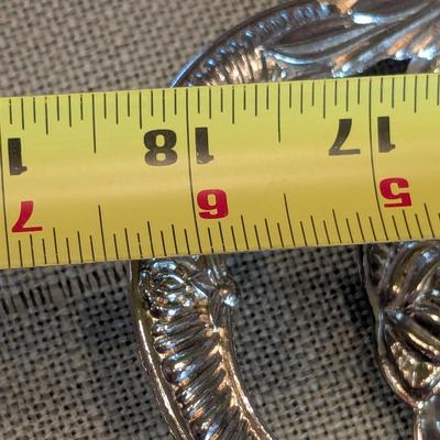 Vintage Serving Plates 1 - J. Reichhart Silver Plate Rim West Germany