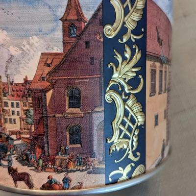 Empty Vintage E Otto Schmidt & Haeberlein Metzger Nuernberg Elisen Gingerbread Silver Tins
