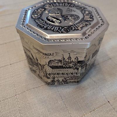 Empty Vintage E Otto Schmidt & Haeberlein Metzger Nuernberg Elisen Gingerbread Silver Tins