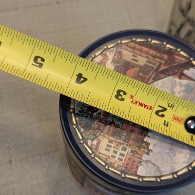 Empty Vintage E Otto Schmidt & Haeberlein Metzger Nuernberg Elisen Gingerbread Silver Tins