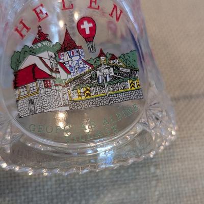 Glass Vases Souvenir Of Passaic, NJ & Bell Helen Alpine Village