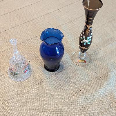 Glass Vases Souvenir Of Passaic, NJ & Bell Helen Alpine Village