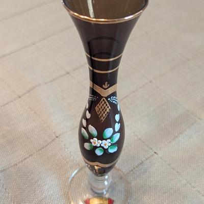 Glass Vases Souvenir Of Passaic, NJ & Bell Helen Alpine Village