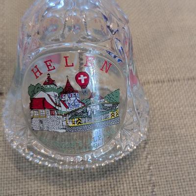 Glass Vases Souvenir Of Passaic, NJ & Bell Helen Alpine Village