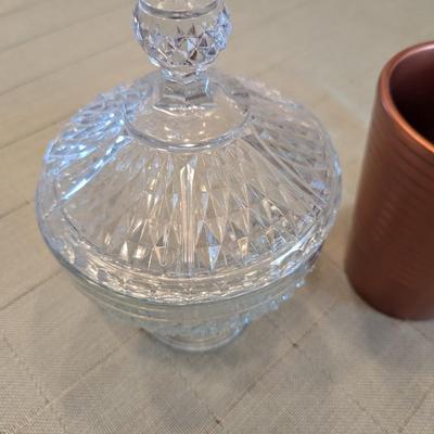 Made In Germany Vase & Crystal Pedestal Candy Dish
