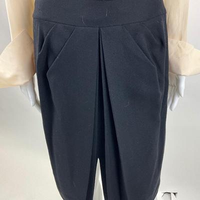 601 Vintage CHANEL Silk Blouse & Wool Silk Blend Skirt
