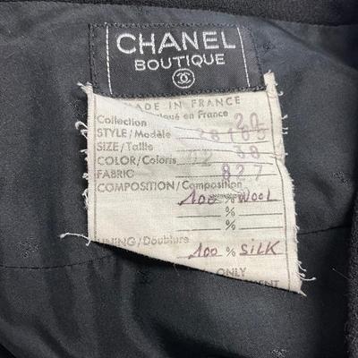 601 Vintage CHANEL Silk Blouse & Wool Silk Blend Skirt