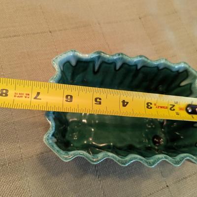 Vintage Green Pottery Planter By UPCO