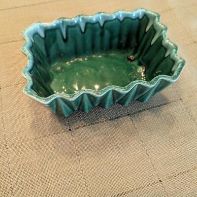 Vintage Green Pottery Planter By UPCO