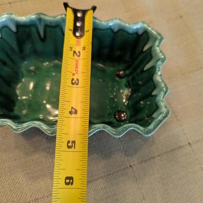 Vintage Green Pottery Planter By UPCO