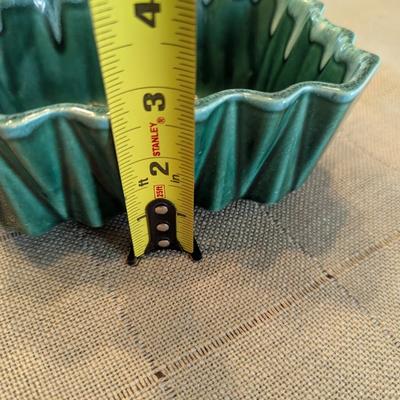 Vintage Green Pottery Planter By UPCO
