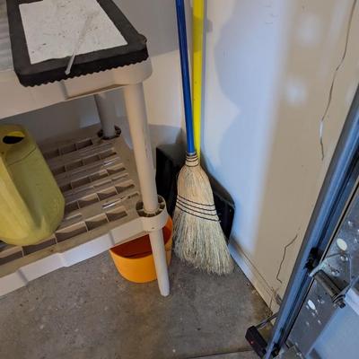 Approx 33" x 38 1/2" x 18" Plastic Shelving Unit Includes Contents