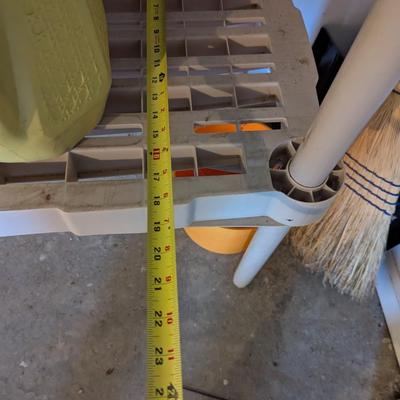 Approx 33" x 38 1/2" x 18" Plastic Shelving Unit Includes Contents