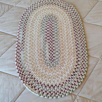 Vintage Oval Braided Rugs 6' x 4' & 28" x 17 1/2"