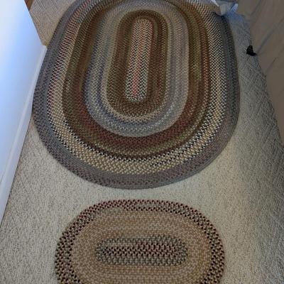 Vintage Oval Braided Rugs 6' x 4' & 28" x 17 1/2"