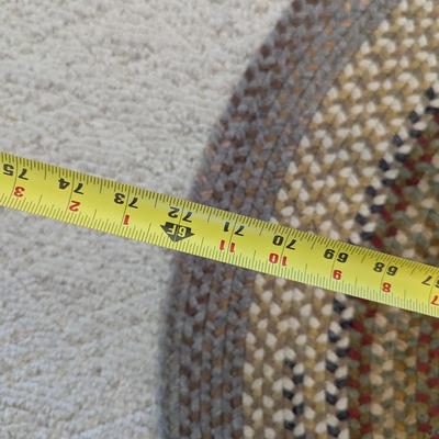 Vintage Oval Braided Rugs 6' x 4' & 28" x 17 1/2"
