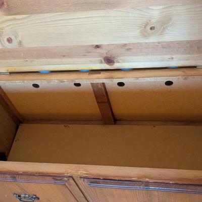 Wooden Storage Chest Approx 16" x 36" x 18 1/2" Choice A