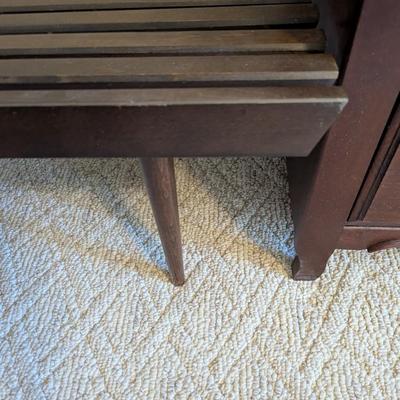 Mid Century Wooden Slat Coffee Table