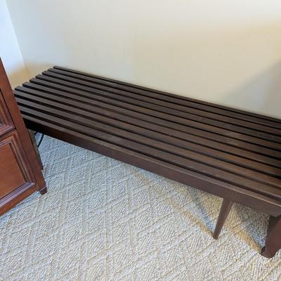Mid Century Wooden Slat Coffee Table