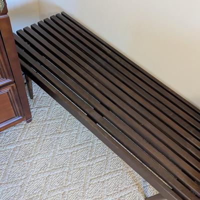 Mid Century Wooden Slat Coffee Table
