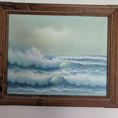 Signed By Artist Martens Seascape Painting Approx 23 1/4" x 19 1/4"