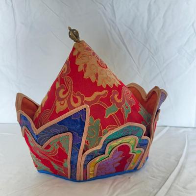 Tibetan Monk Ritual Hat - Made in Nepal (B3-DZ)