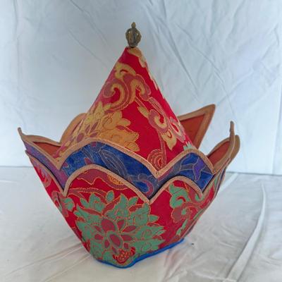 Tibetan Monk Ritual Hat - Made in Nepal (B3-DZ)
