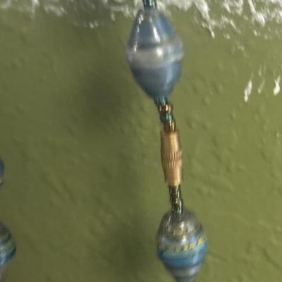 Vintage upcycled paper bead necklace