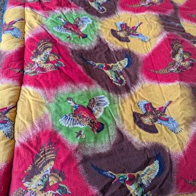 Vintage Emor Sleeping Bag With Ducks & Pheasants