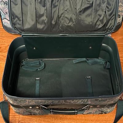 Two Vintage Airway Matching Suitcases with Wheels