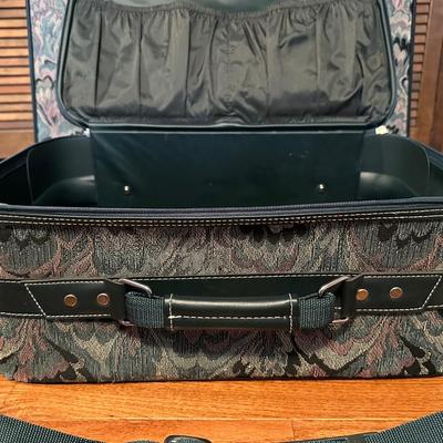 Two Vintage Airway Matching Suitcases with Wheels