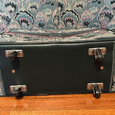 Two Vintage Airway Matching Suitcases with Wheels