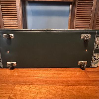 Two Vintage Airway Matching Suitcases with Wheels