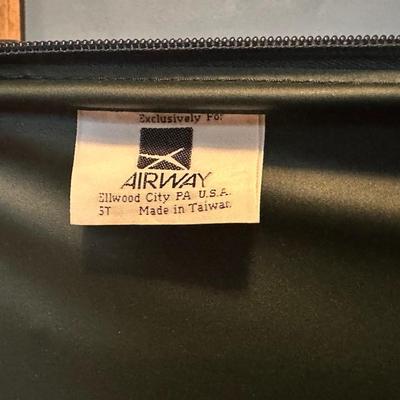 Two Vintage Airway Matching Suitcases with Wheels