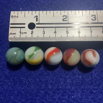 Five Vintage Marbles