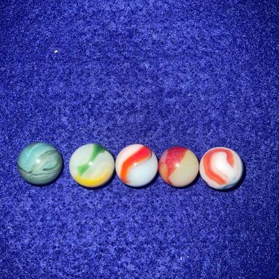 Five Vintage Marbles