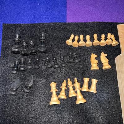 Vintage Wooden Chess Set