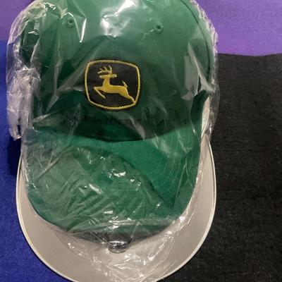 John Deere Hat Tin With New Hat with tags Inside.