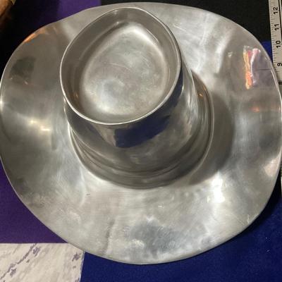 Large Silver Cowboy Hat