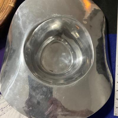 Large Silver Cowboy Hat